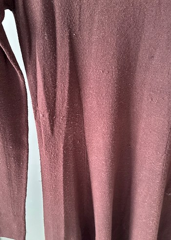 Kahverengi Yünlü Yüksek Yakalı Triko Elbise - Görsel 5