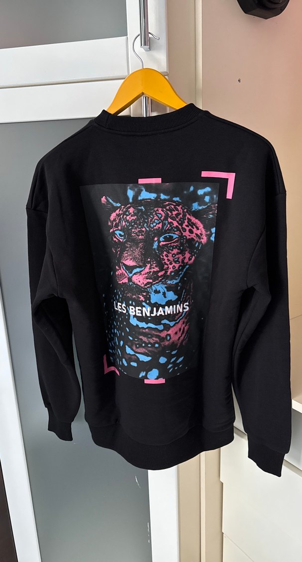 Siyah Baskılı Kadın Sweatshirt - Görsel 2