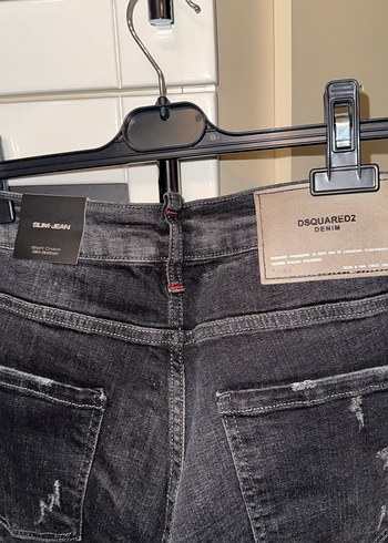 Siyah renk batik desenli Erkek Kot Pantolon - Görsel 4