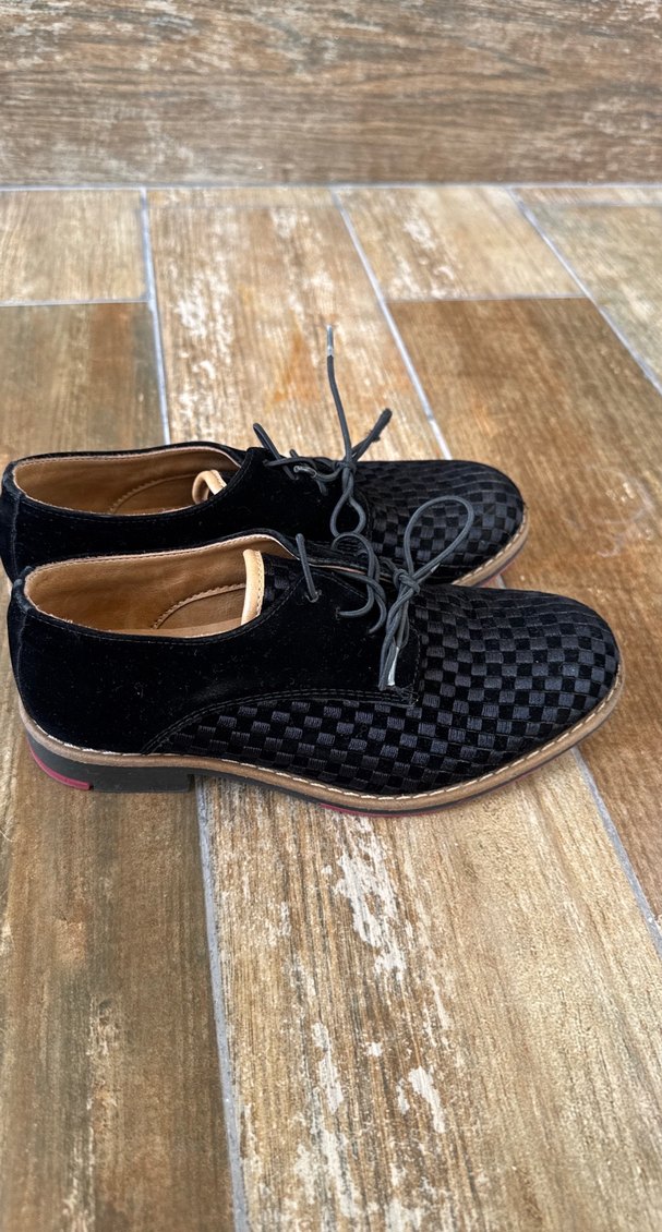 Erkek Çocuk Kareli Siyah Özel Ayakkabı - Görsel 2