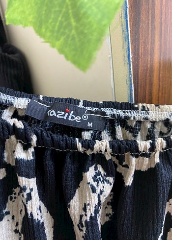 Diğer Bohem Siyah Bağlama Detaylı Mini Bluz