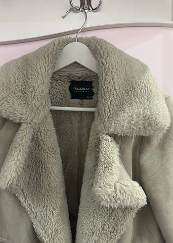 Gri Süet Kadın Ceket, Kürklü, Sokak Stili - Görsel 3