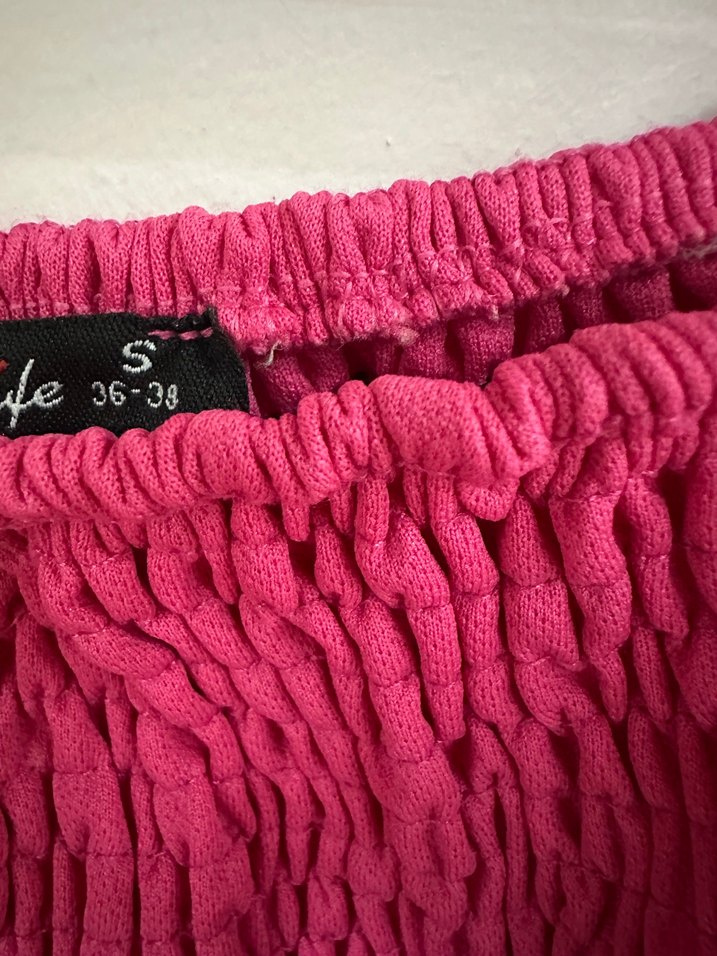 Pembe Mini Fırfırlı Bohem Elbise - Görsel 3