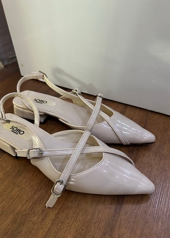 Pudra Stiletto Topuklu Kadın Abiye Ayakkabı - Görsel 4