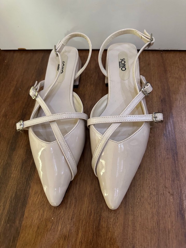 Pudra Stiletto Topuklu Kadın Abiye Ayakkabı - Görsel 3