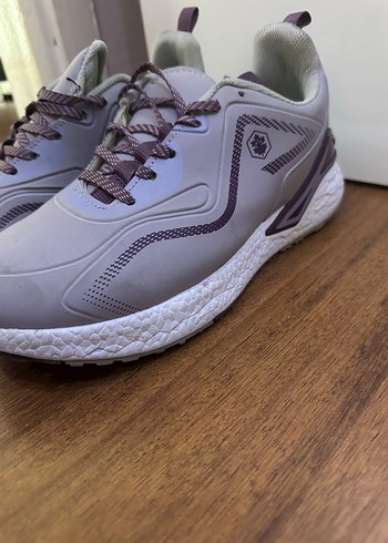 Bej Gri Bağcıklı Kadın Spor Ayakkabı - Görsel 3