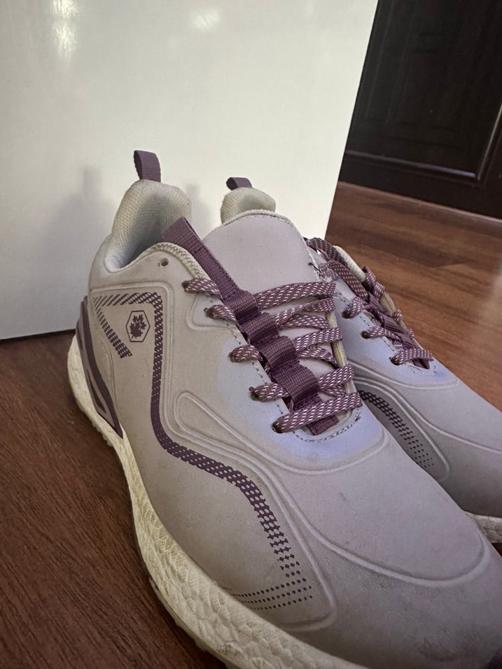 Bej Gri Bağcıklı Kadın Spor Ayakkabı - Görsel 2