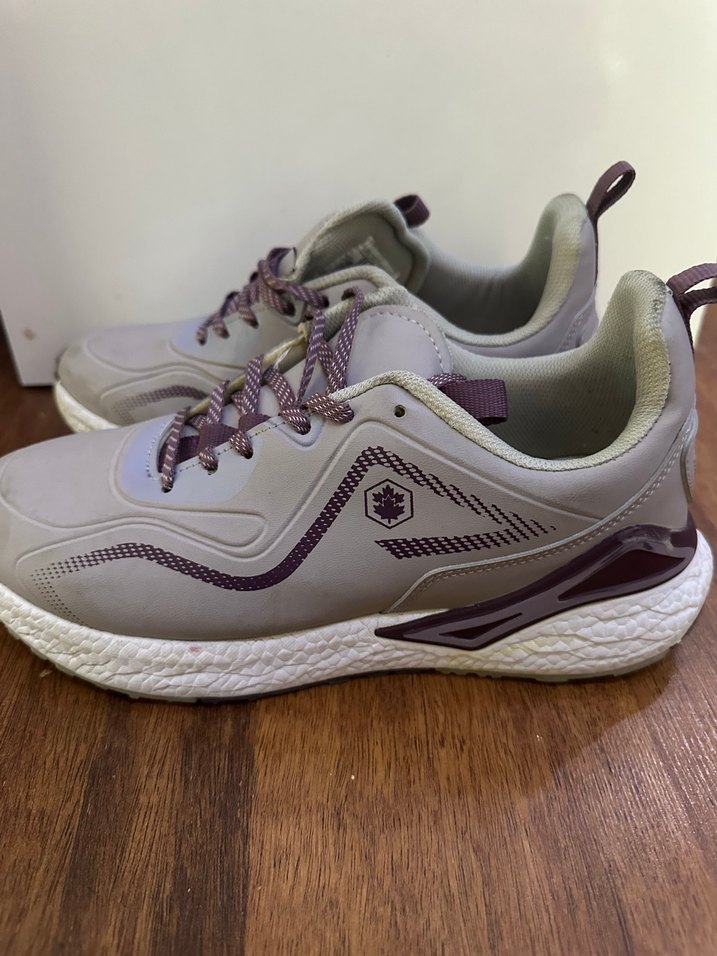 Bej Gri Bağcıklı Kadın Spor Ayakkabı - Görsel 5