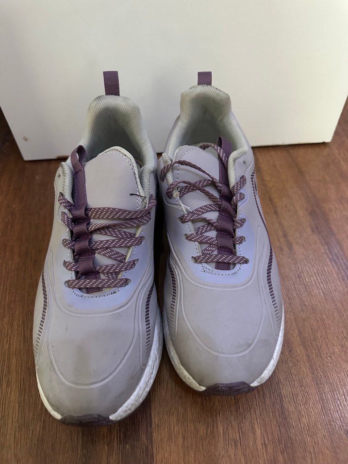 Bej Gri Bağcıklı Kadın Spor Ayakkabı - Görsel 4