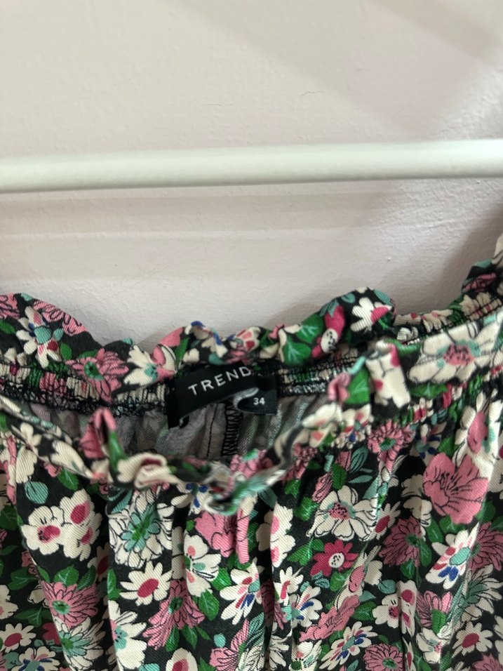 Çiçek Desenli Mini Bohem Elbise - Görsel 4