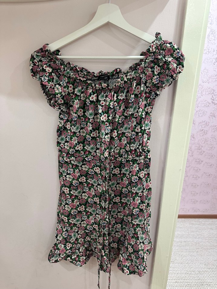 Çiçek Desenli Mini Bohem Elbise - Görsel 3