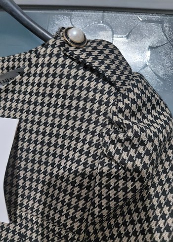 Dior Gri Ekose Midi Pilili Kadın Elbise