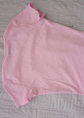 13-14 Yaş Beden Kız Çocuk Pembe Kısa Kollu Basic Tişört
