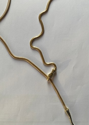 Yılan başlı Y kolye - Görsel 4