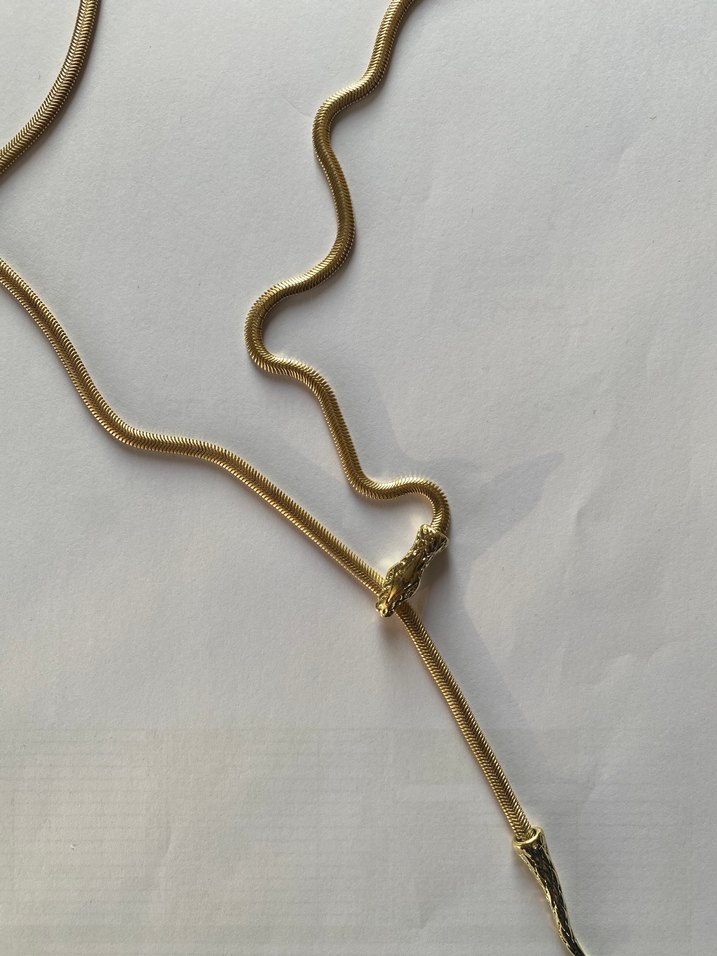 Yılan başlı Y kolye - Görsel 4