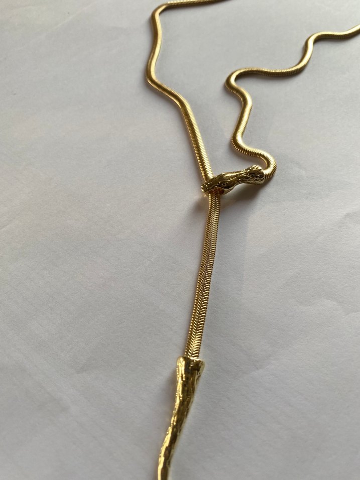 Yılan başlı Y kolye - Görsel 5
