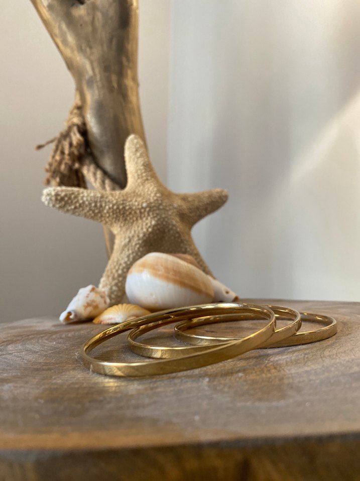 Parlak Altın Renkli Ajda bilezik - Görsel 4