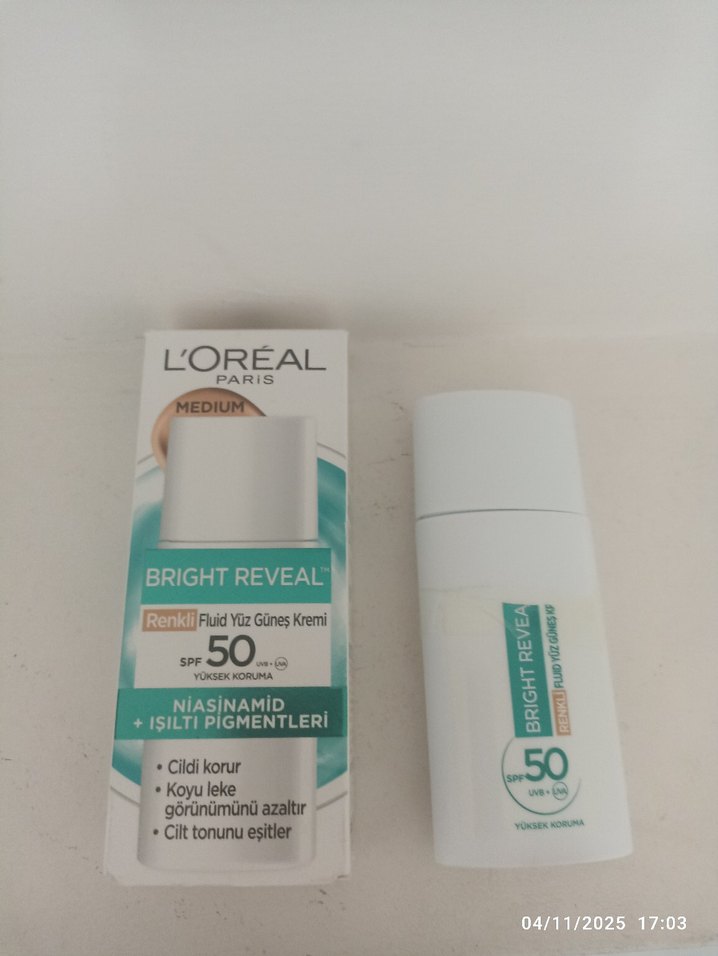 L'Oréal Bright Reveal Renkli Yüz Güneş Kremi SPF 50 - Görsel 2