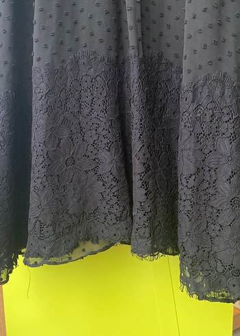 Uzun Kollu Siyah Nakışlı Gotik Elbise - Görsel 3