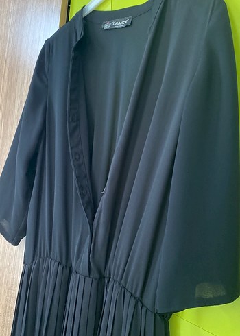 Kadın Siyah Pilili Uzun Elbise - Görsel 4