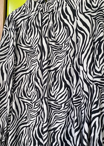 Zebra Desenli Kadın Uzun Kollu Tunik - Görsel 2