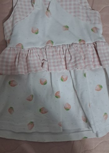 12-18 Ay Beden Kolsuz Pembe Kız Çocuk Elbise