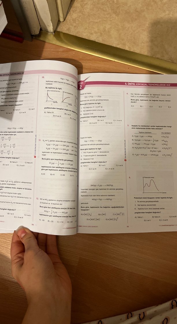 11.sınıf kimya test kitabı - Görsel 4