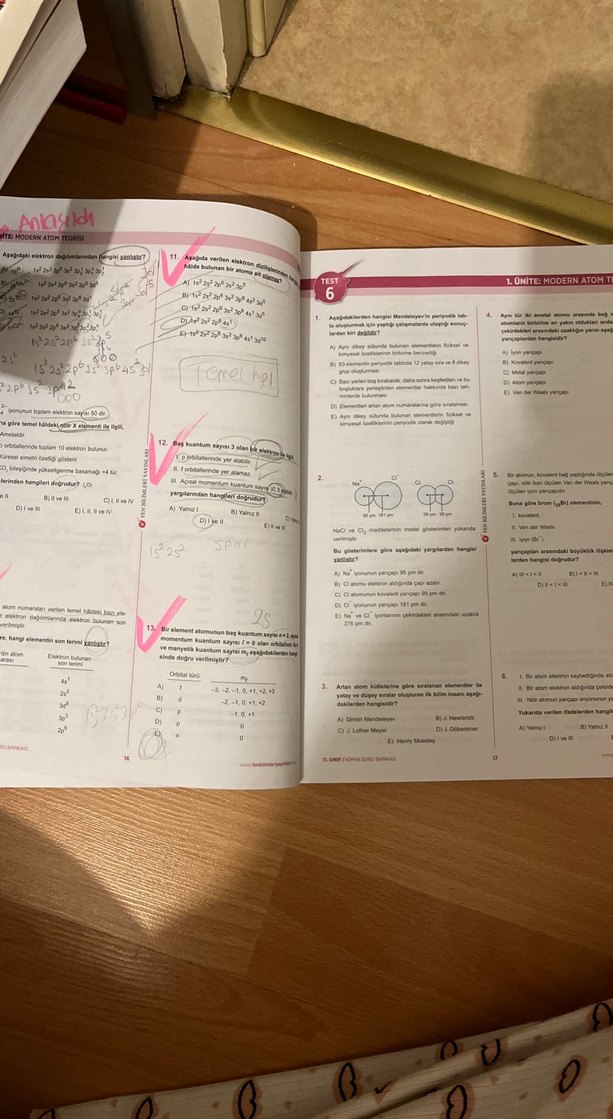 11.sınıf kimya test kitabı - Görsel 2