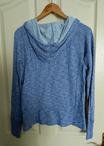 Mor Kapüşonlu Fermuarlı Kadın Sweatshirt - Görsel 6