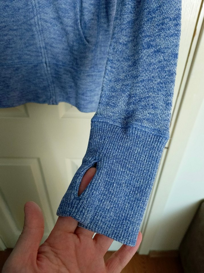 Mor Kapüşonlu Fermuarlı Kadın Sweatshirt - Görsel 4