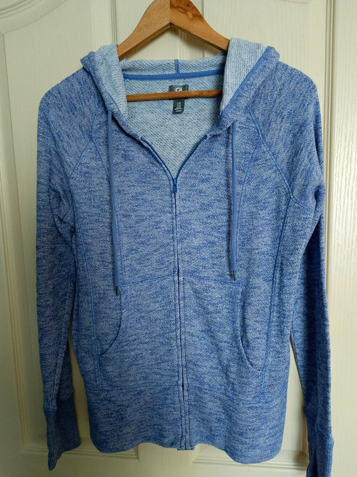 Mor Kapüşonlu Fermuarlı Kadın Sweatshirt - Görsel 3