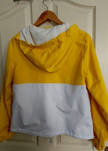 Sarı-Beyaz Fermuarlı Kadın Ceket - Görsel 6