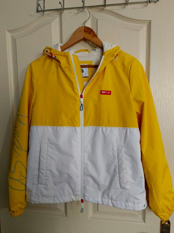 Sarı-Beyaz Fermuarlı Kadın Ceket - Görsel 5