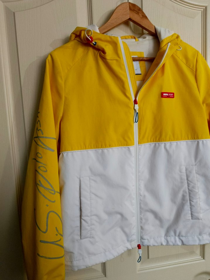 Sarı-Beyaz Fermuarlı Kadın Ceket - Görsel 2