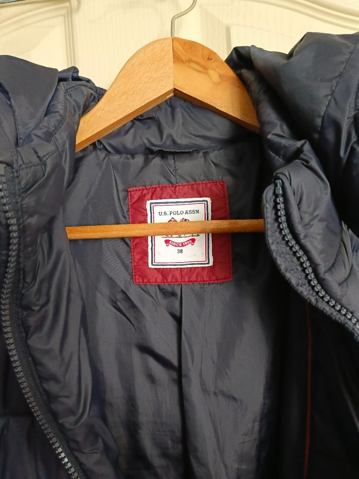 Koyu Mavi US Polo Kadın Mont - Görsel 5