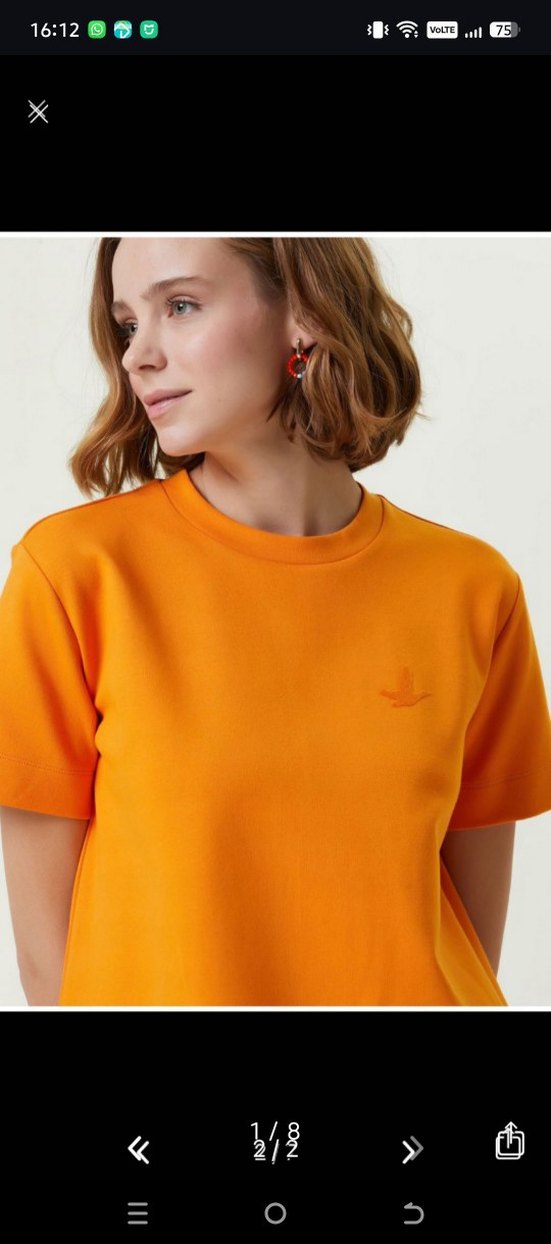 Beymen Club Turuncu Kısa Kollu Elbise - Görsel 5