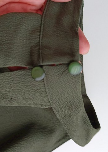 Kadın Haki Midi Boy Salaş Elbise - Görsel 5