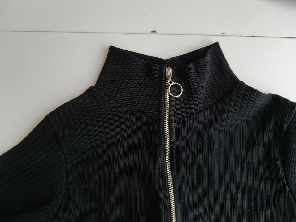 Fermuarlı Siyah Yarım Balıkçı Yaka Triko - Görsel 2