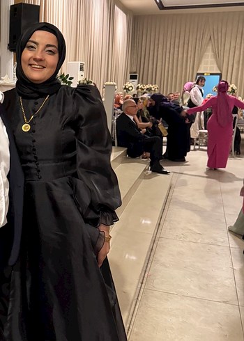 Uzun Siyah Gotik Kadın Elbise