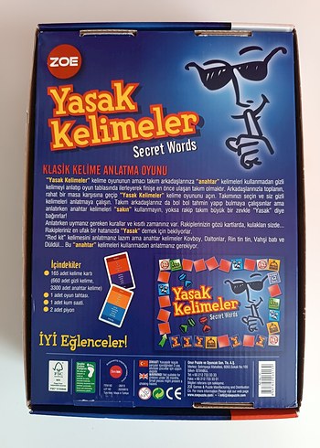 Zoe Yasak Kelimeler Kutu Oyunu