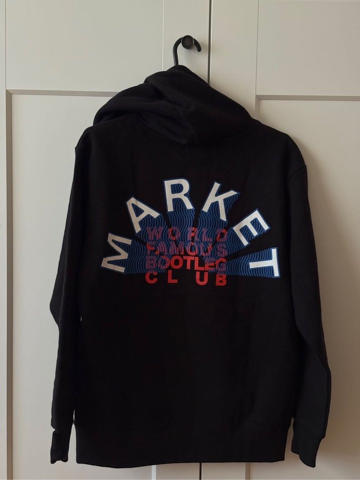 Market, Siyah Kapüşonlu Baskılı Sweatshirt - Görsel 2