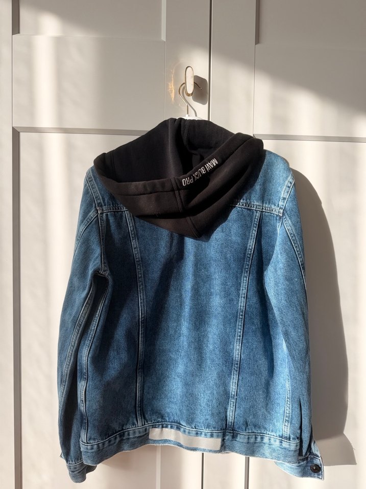 Düğmeli Mavi Denim Ceket - Görsel 2