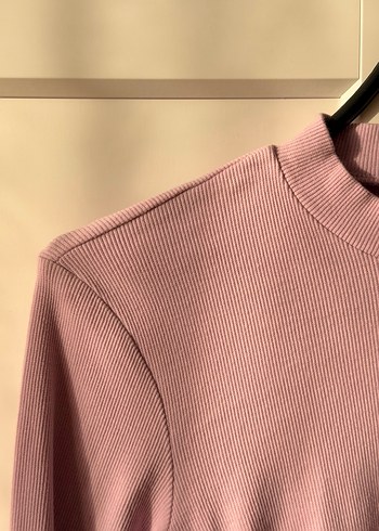 Lila Kadın Uzun Kollu Basic Triko - Görsel 2