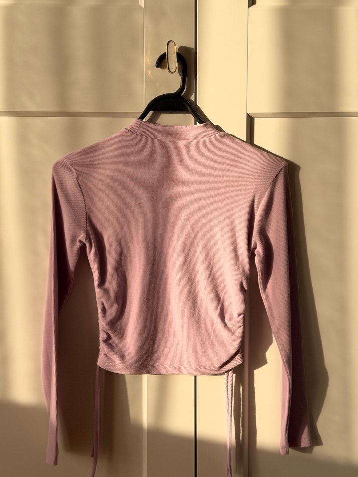 Lila Kadın Uzun Kollu Basic Triko - Görsel 3