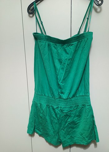 DeFacto Kadın Yeşil Askılı Midi Tulum - Görsel 2