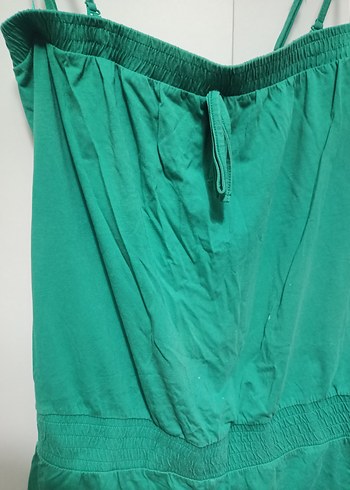 DeFacto Kadın Yeşil Askılı Midi Tulum - Görsel 3