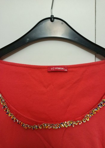 Zincir Detaylı Kırmızı Kolsuz Kadın Yelek - Görsel 3