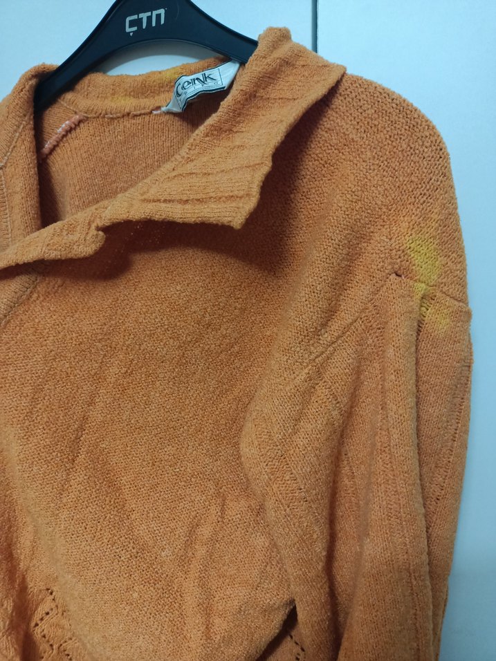 Düğmeli Kahverengi Yün Kadın Ceket - Görsel 2