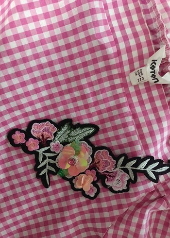 Koton Pembe Nakışlı Elbise - Görsel 6