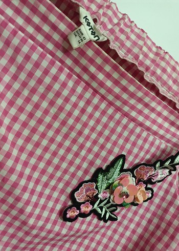 Koton Pembe Nakışlı Elbise - Görsel 2